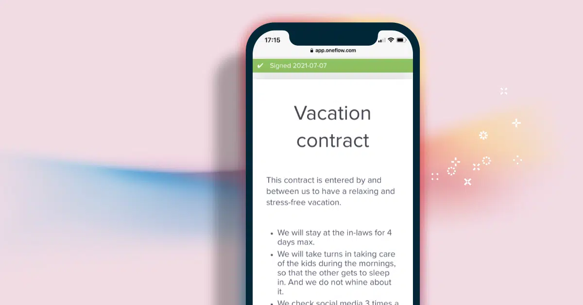 contract management while vacation is easy with oneflow 