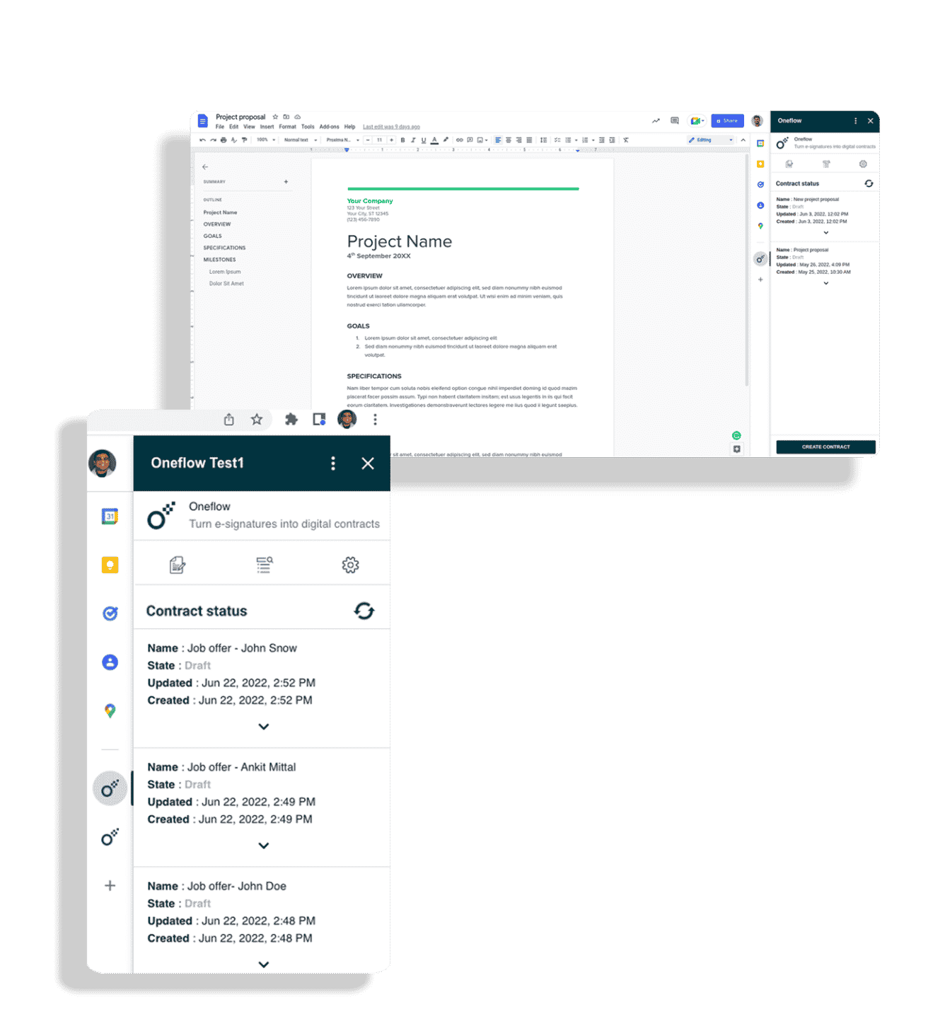 With Google Workspace for Oneflow you can easily sign as many Google doc or Google slides as you prefer. Reuse the same document for multiple contracts