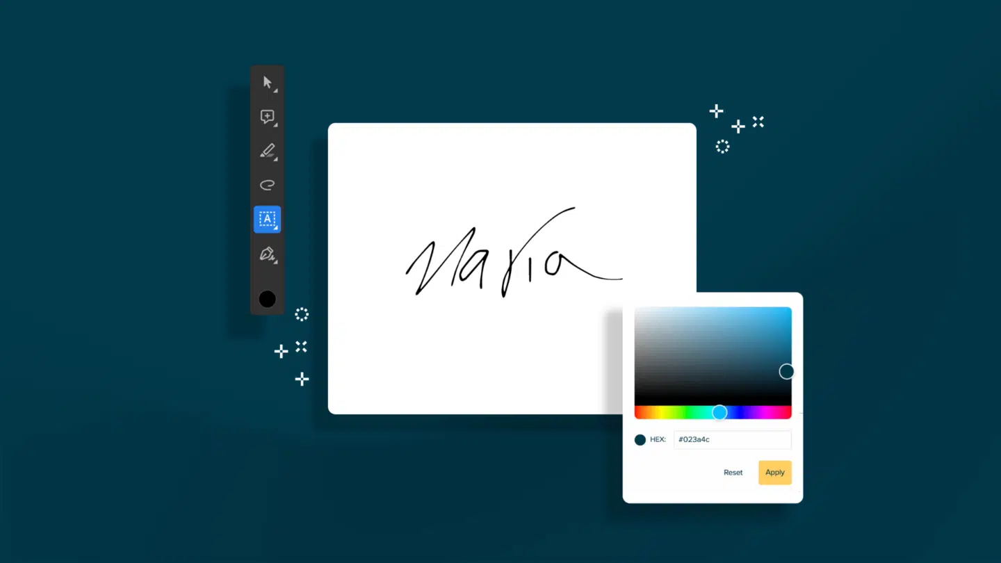 online signature maker - customize handwritten signature inside a editor  - Oneflow