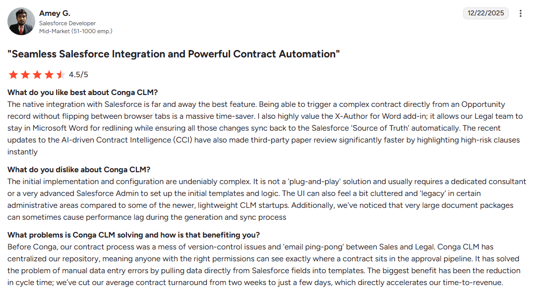 6 HR document management software tools tested and compared 12 Conga CLM review mentioning how it fits a company's requirements with up-to-date records and easy document retrieval