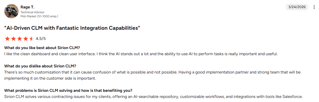 6 HR document management software tools tested and compared 4 Sirion CLM software provider review highlighting integration capabilities for HR operations