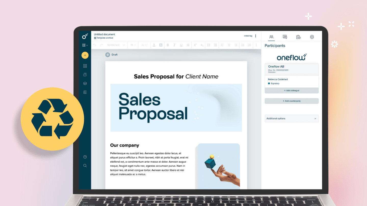 Reach sustainable goals with contract management – Oneflow
