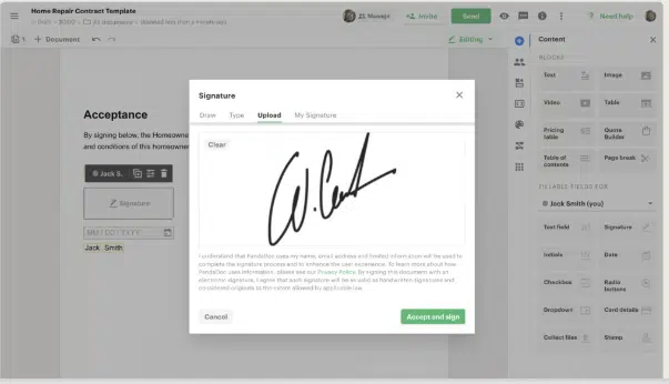 HubSpot eSignature: A screenshot of the PandaDoc dashboard