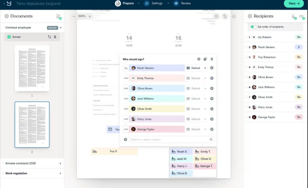 HubSpot eSignature: A screenshot of the Yousign dashboard