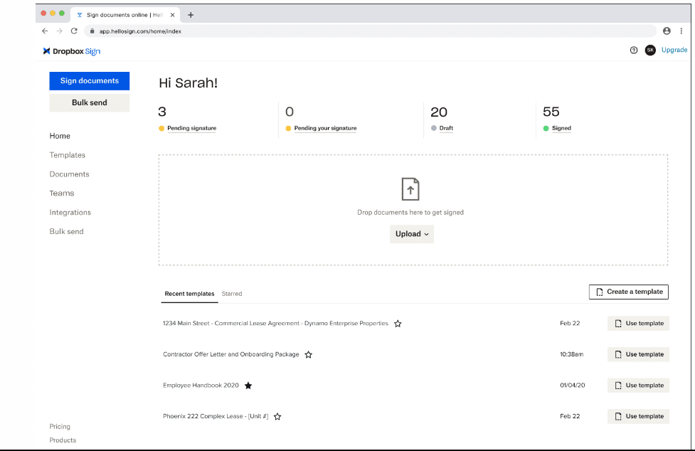 Dropbox Sign integrates seamlessly with Google Drive