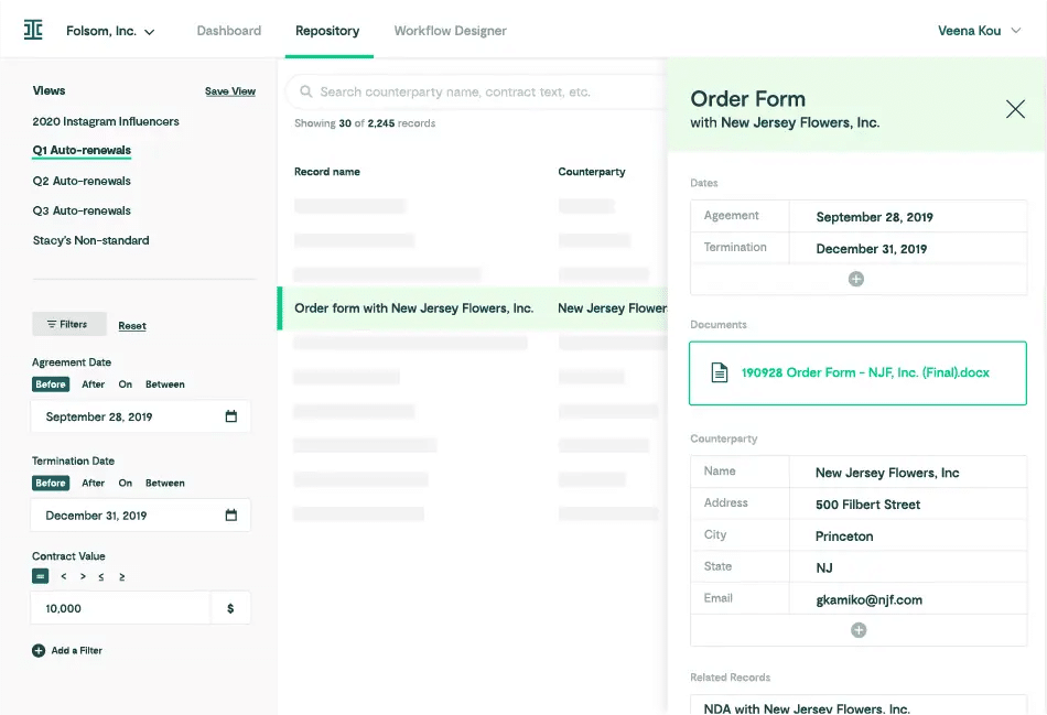 Ironclad contract management software that lets you send documents securely