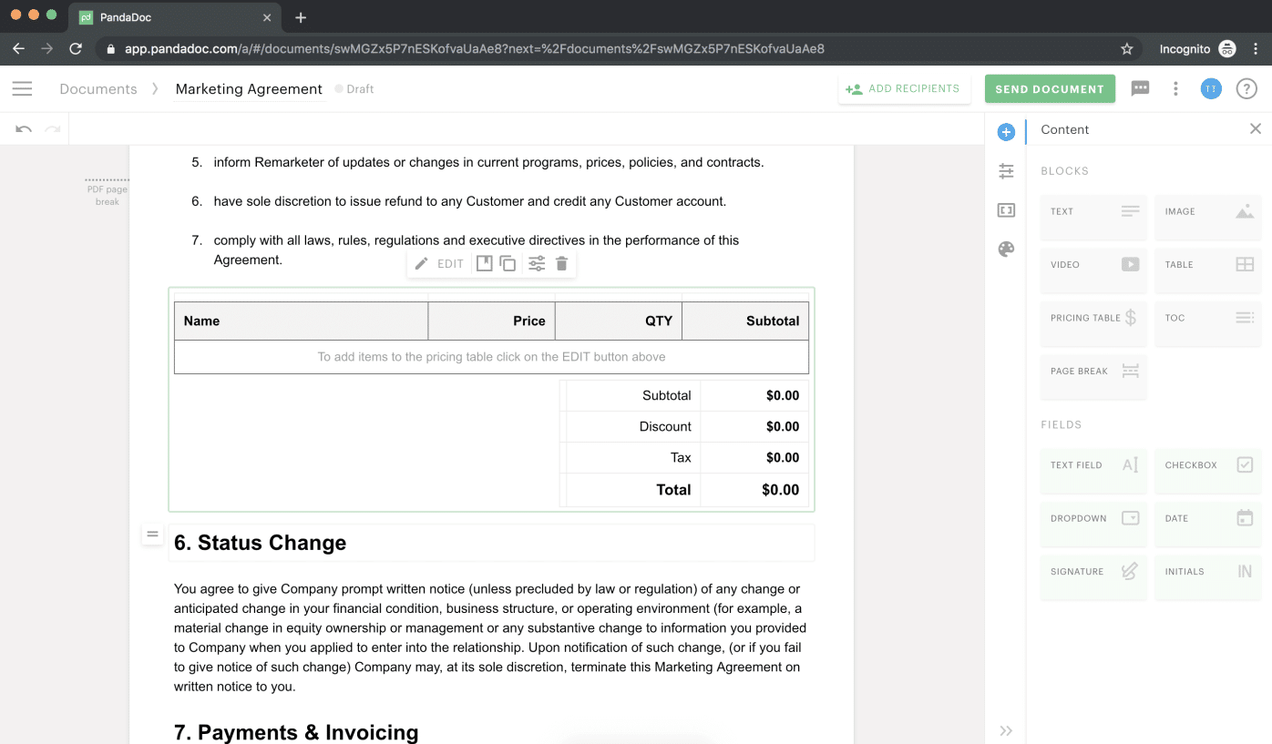 PandaDoc - for business documents in sales and more