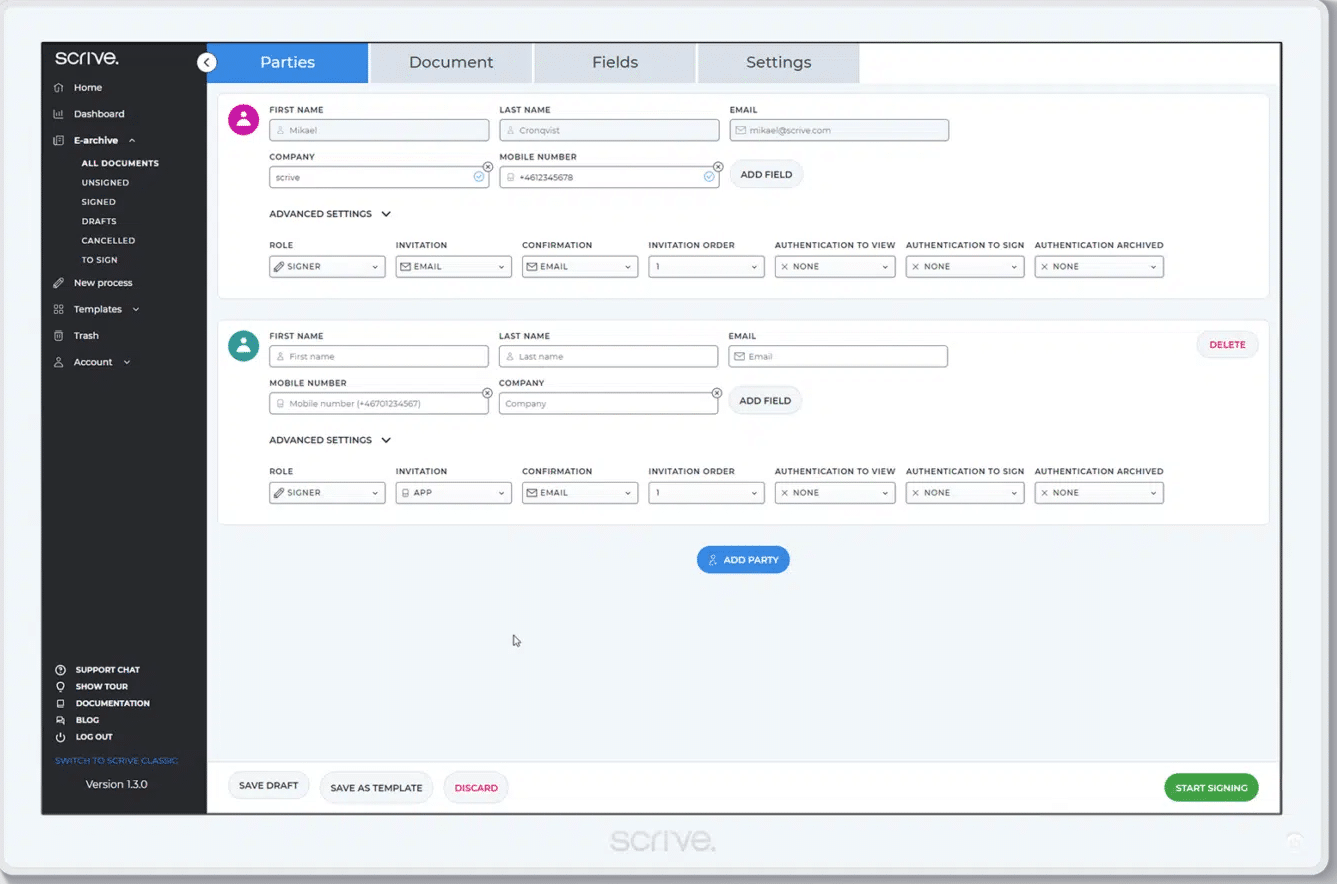 PandaDoc Alternative — Scrive: Comprehensive e-signature and document management