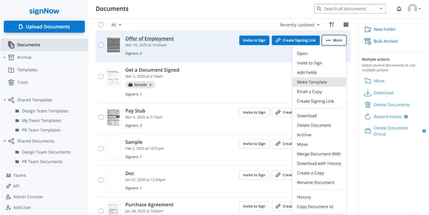 SignNow affordable electronic signature solution
