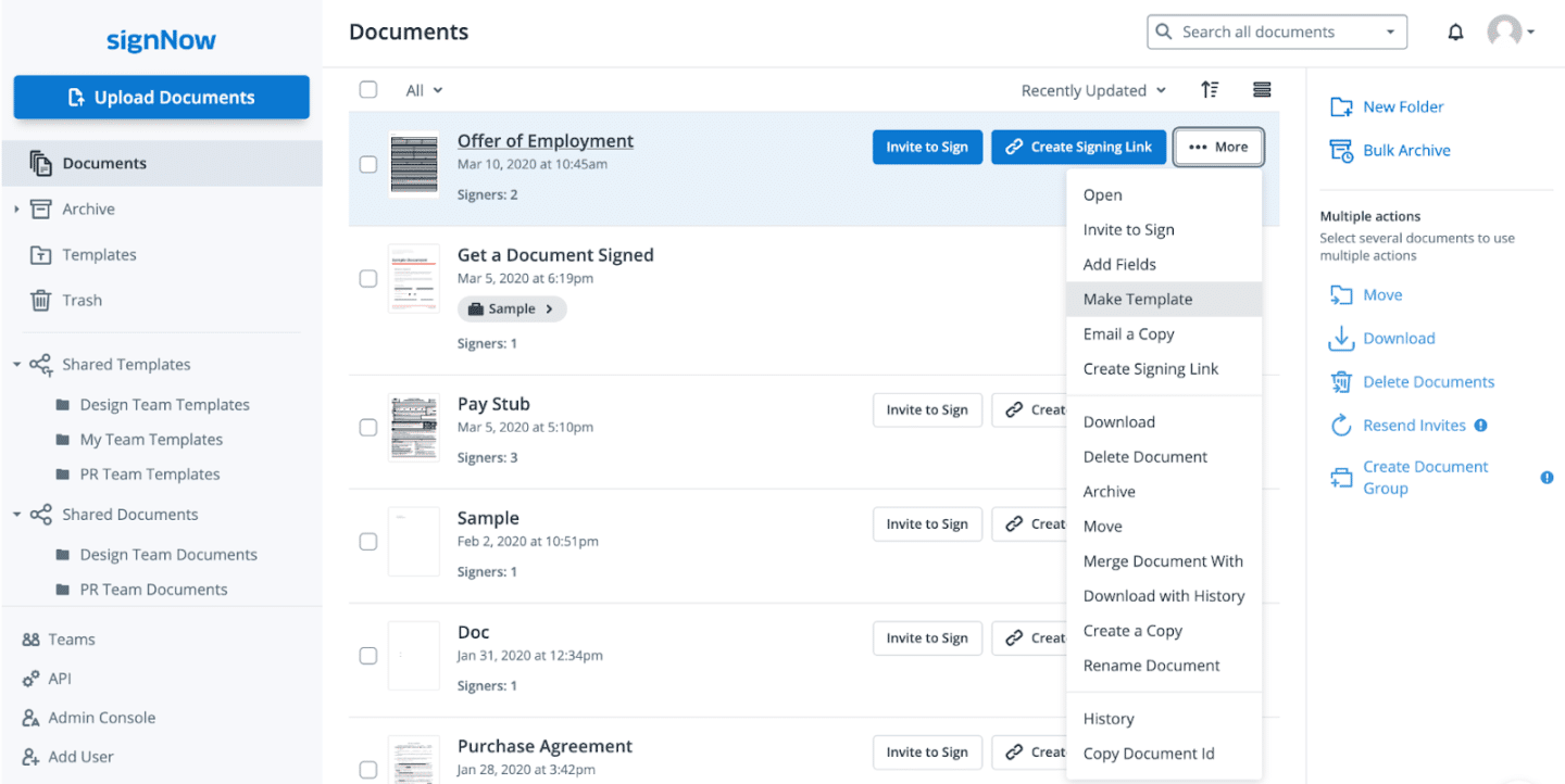 PandaDoc Alternative—SignNow: Cost-effective e-signature solution with plans from $8 per user