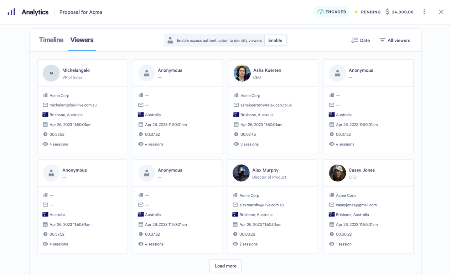 Qwirl - GetAccept alternative with a team plan and enterprise plan available
