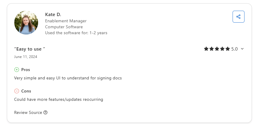 RightSignature user opinion