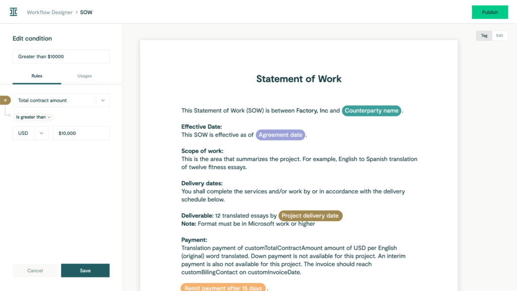 Docusign alternatives: A screenshot of the Ironclad dashboard