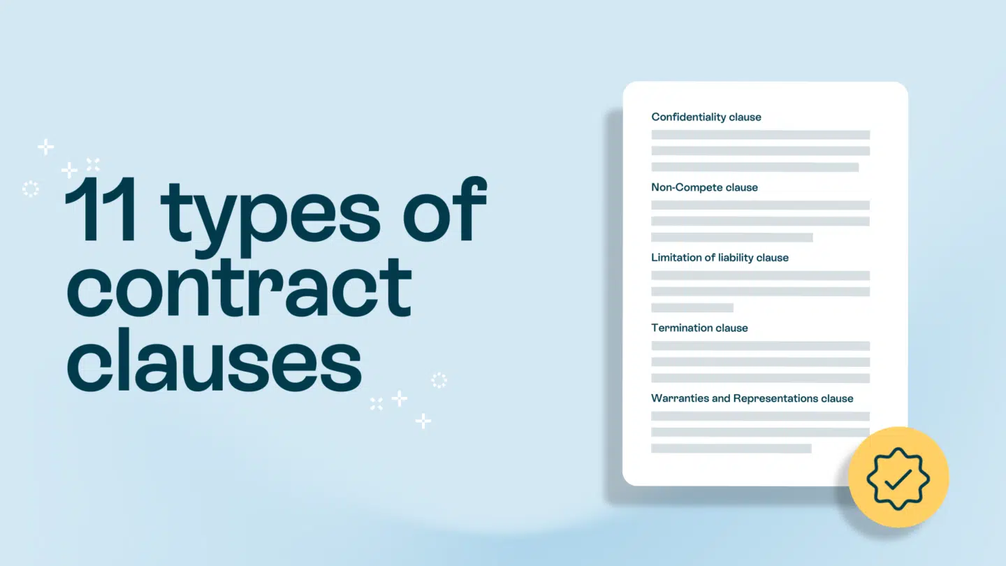 11 common types of contract clauses - Oneflow