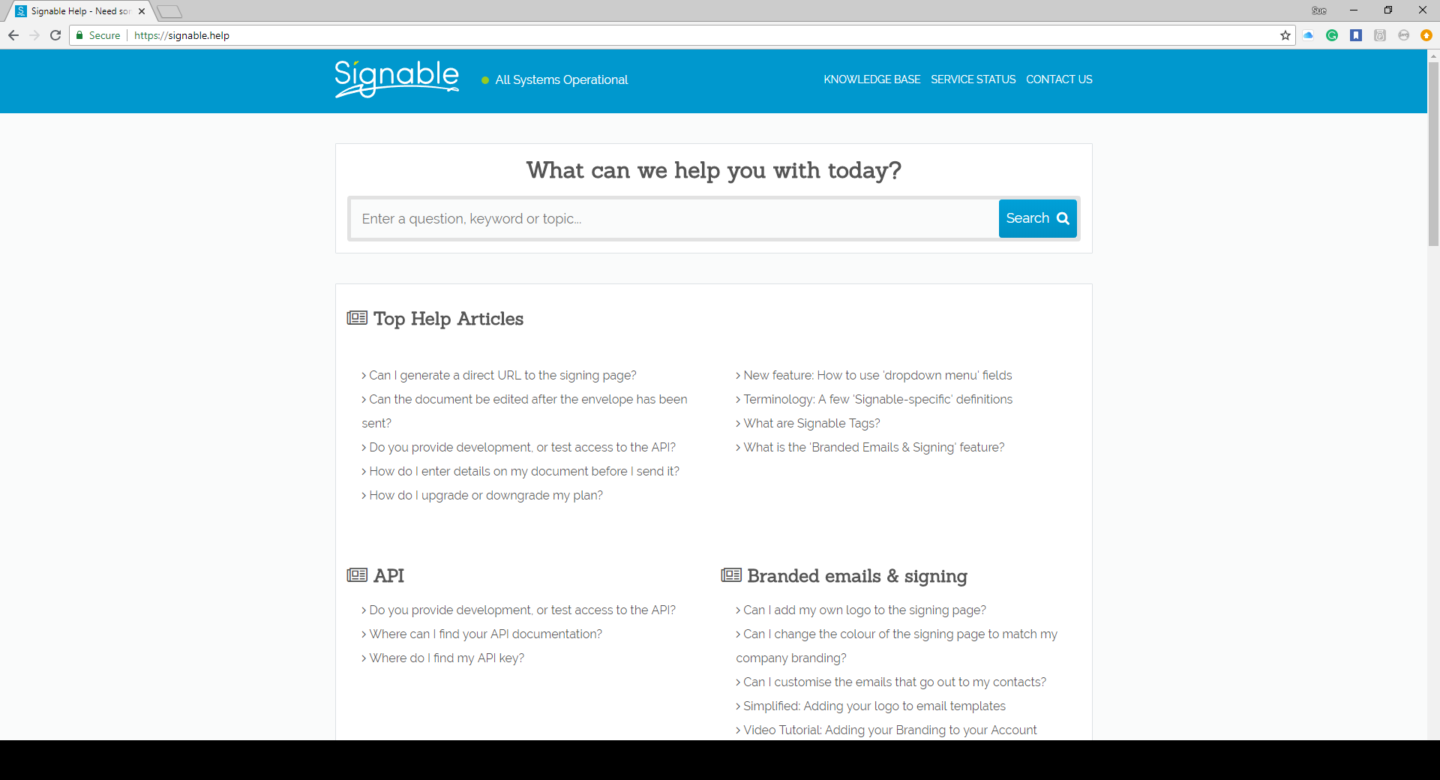 Docusign alternatives: A screenshot of Signable