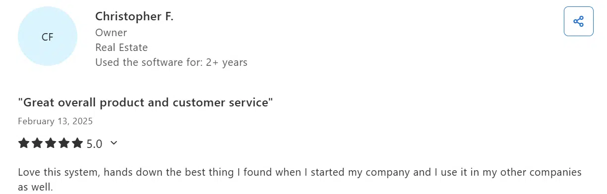 Bitrix24 customer review
