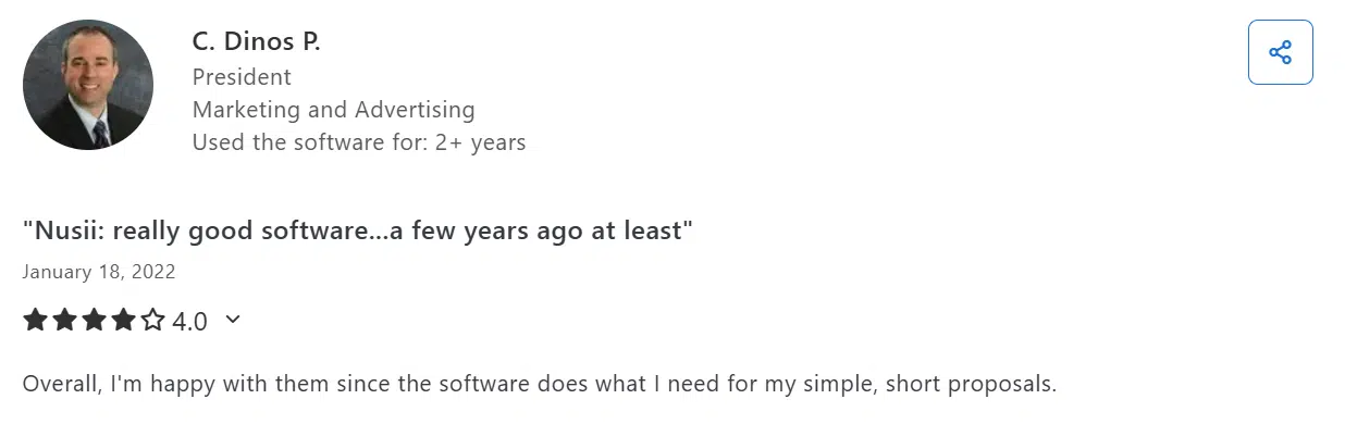 Nusii customer review