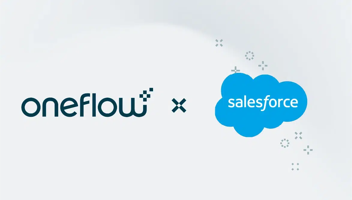 Salesforce electronic signature: Oneflow and Salesforce logos side by side