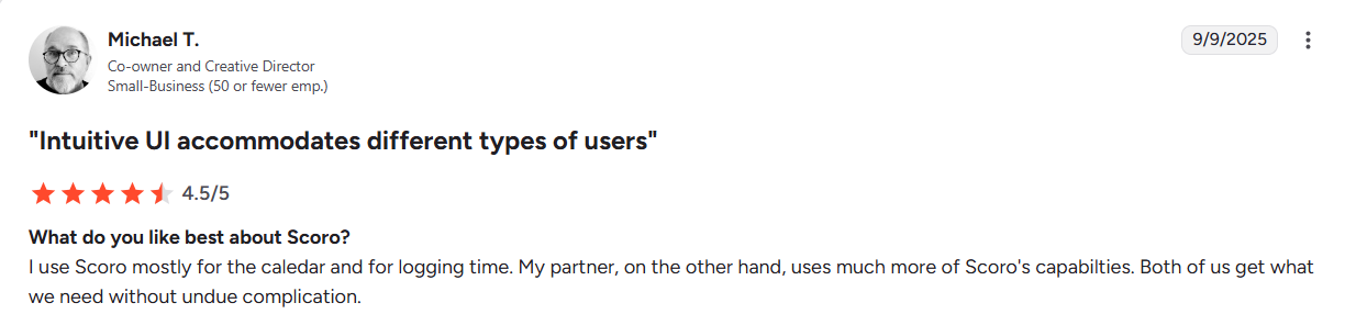 Scoro customer review