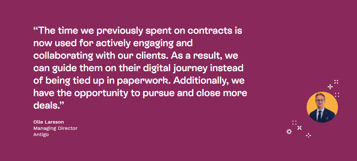 Antigo opinion on working with Oneflow on their quotes and contracts