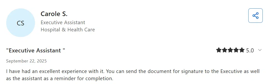 DocuSign user feedback