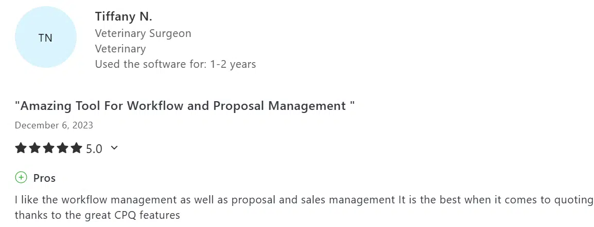 Oracle CPQ Cloud customer review