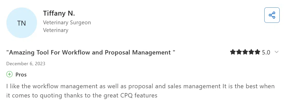 Oracle CPQ customer feedback