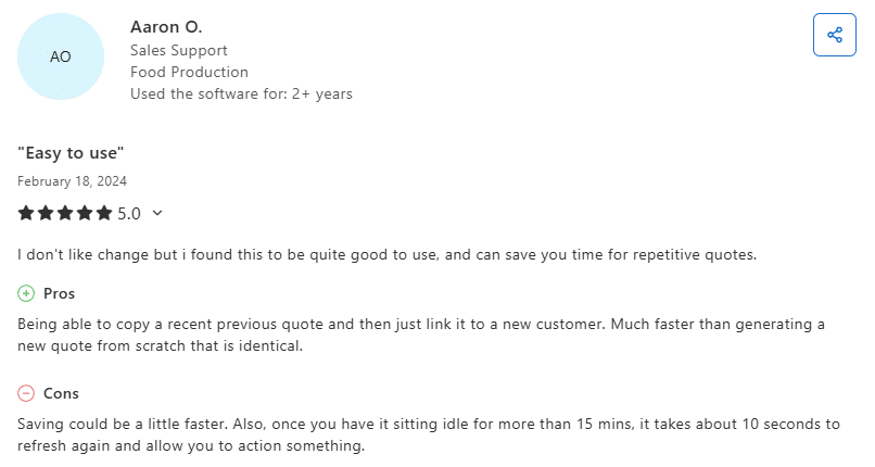 QuoteCloud user review