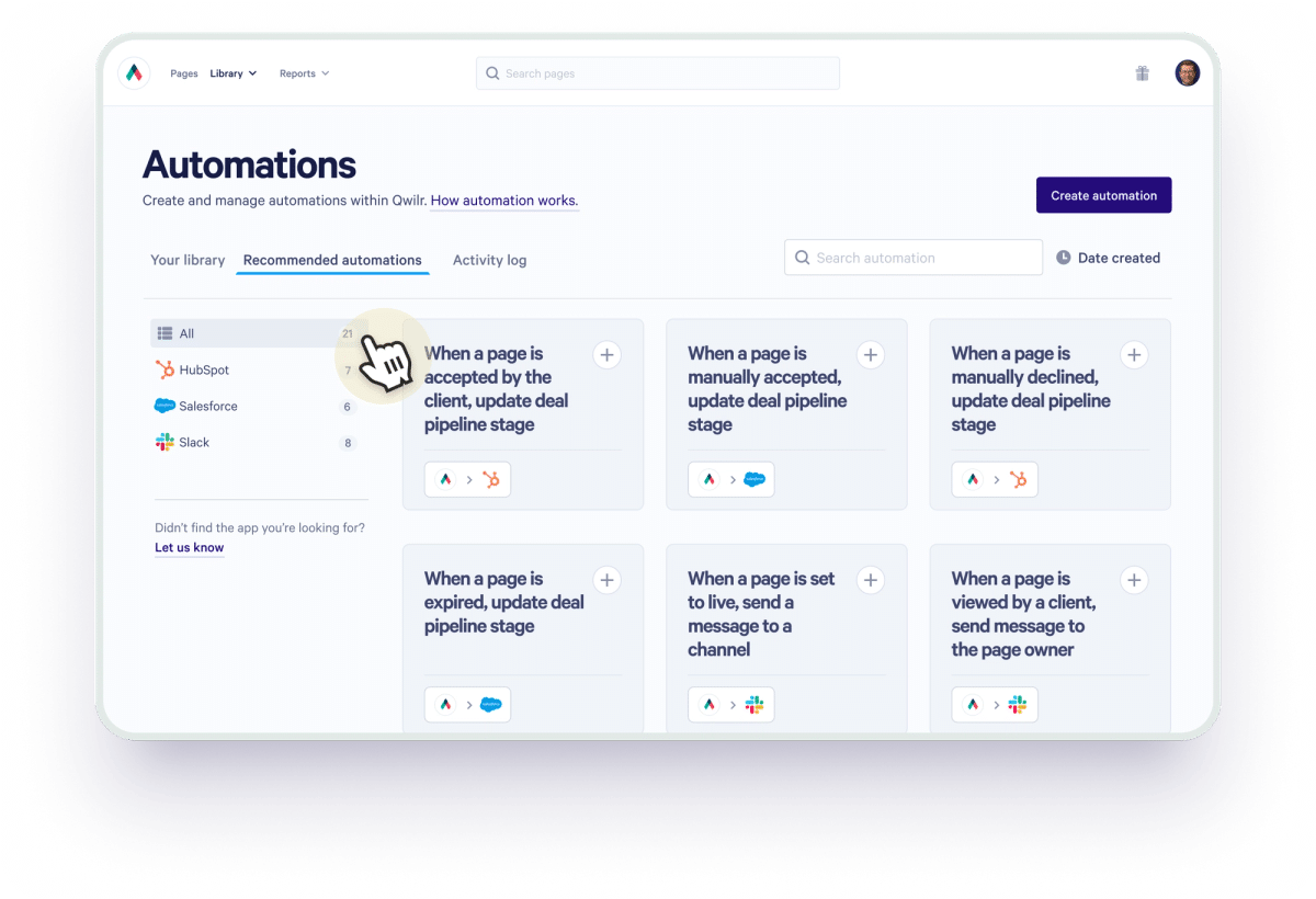 Qwirl automations capabilities