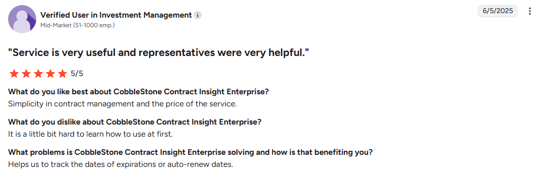 Cobblestone user review