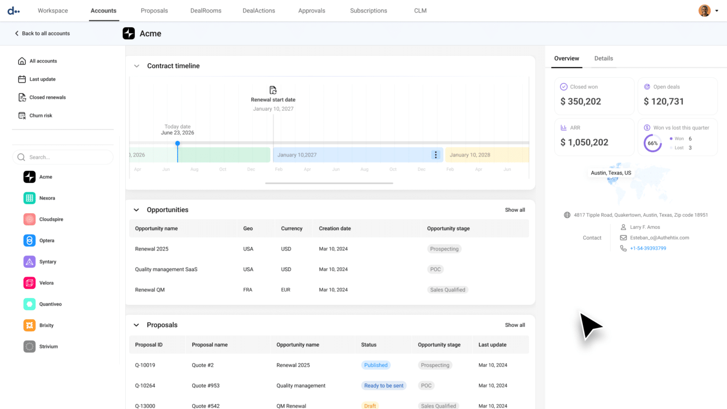 DealHub contract renewal software