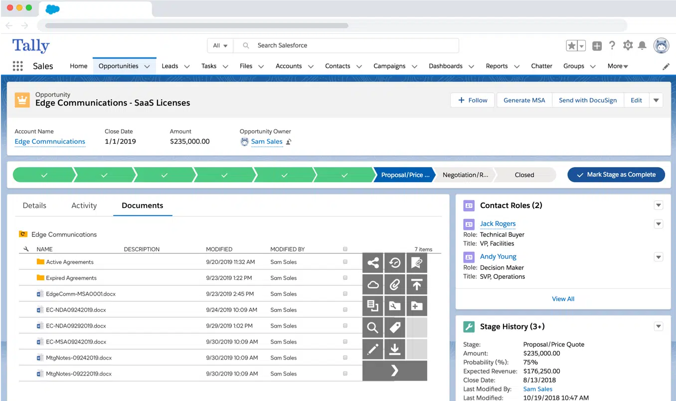Docusign CLM screenshot