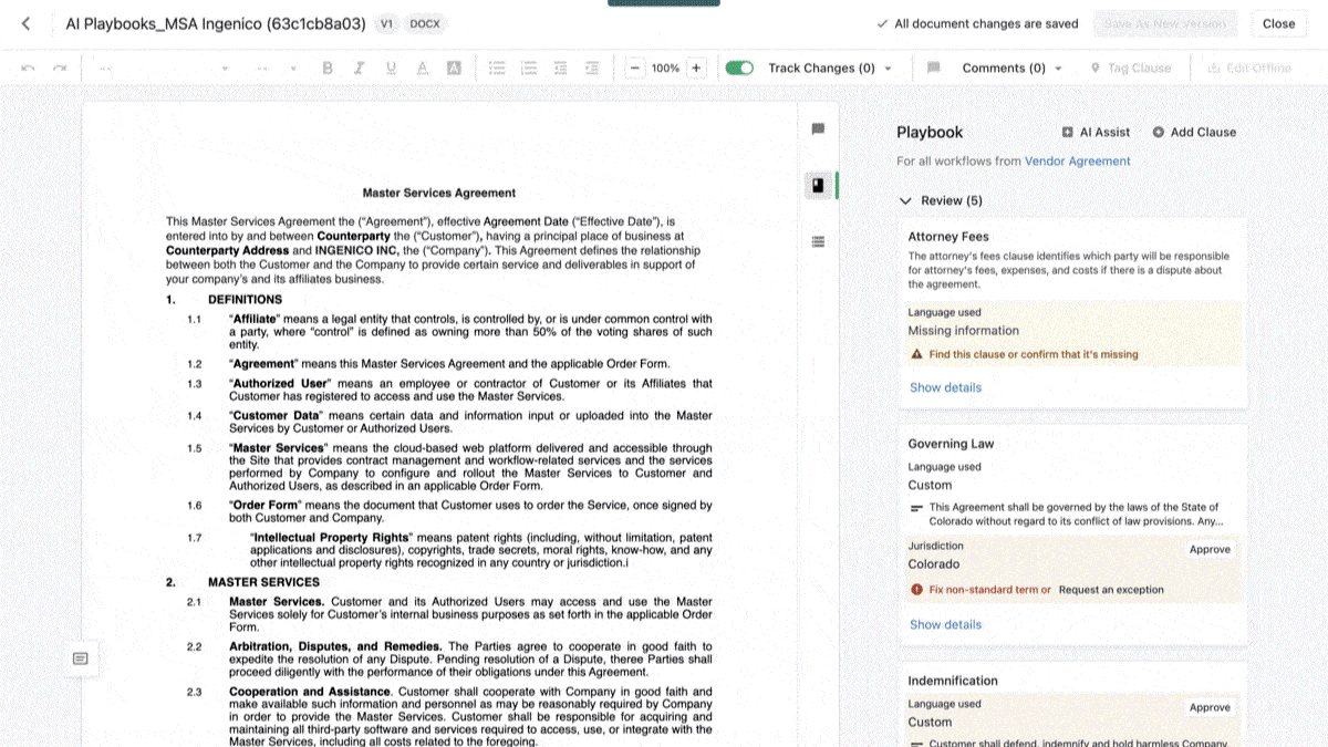 Ironclad contract management software ensuring contract compliance management and risk management