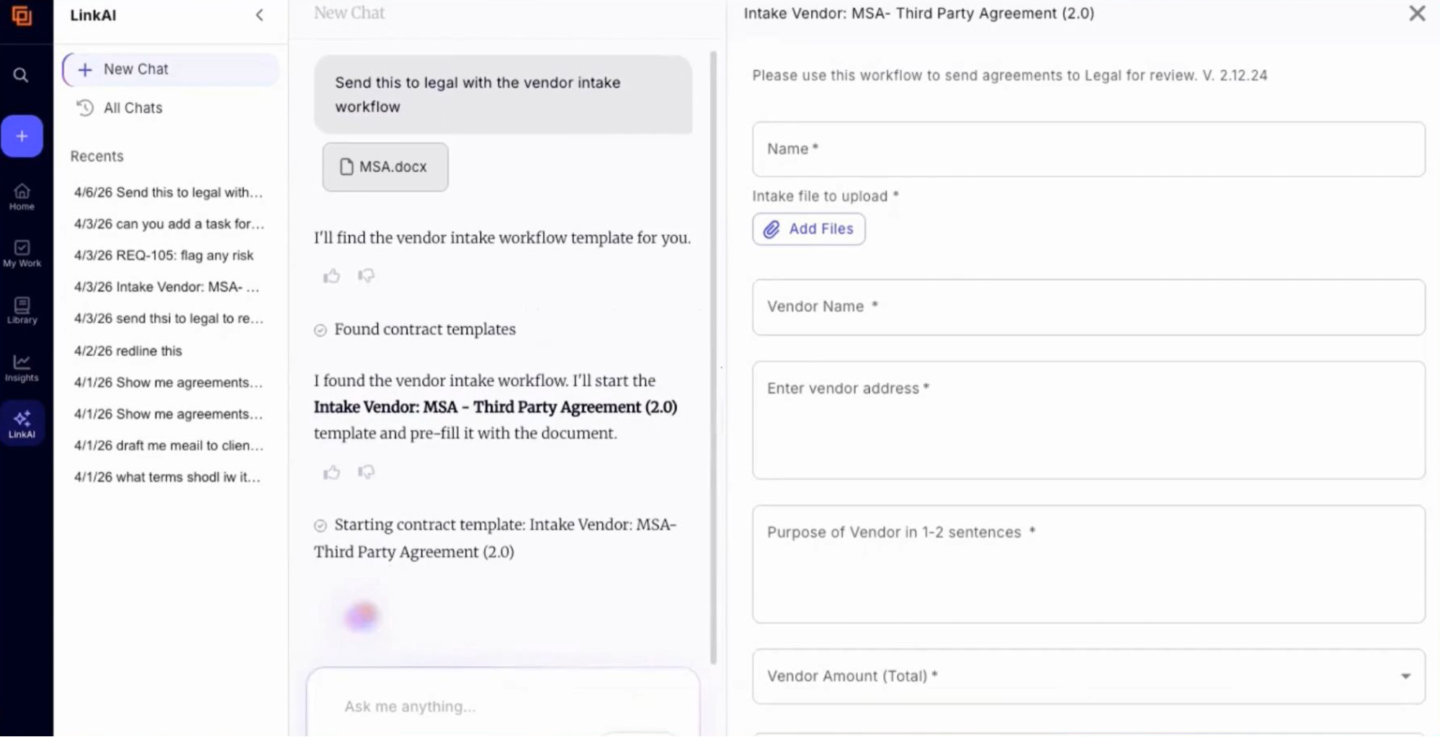 LinkSquares platform relies on AI for many contract-related tasks