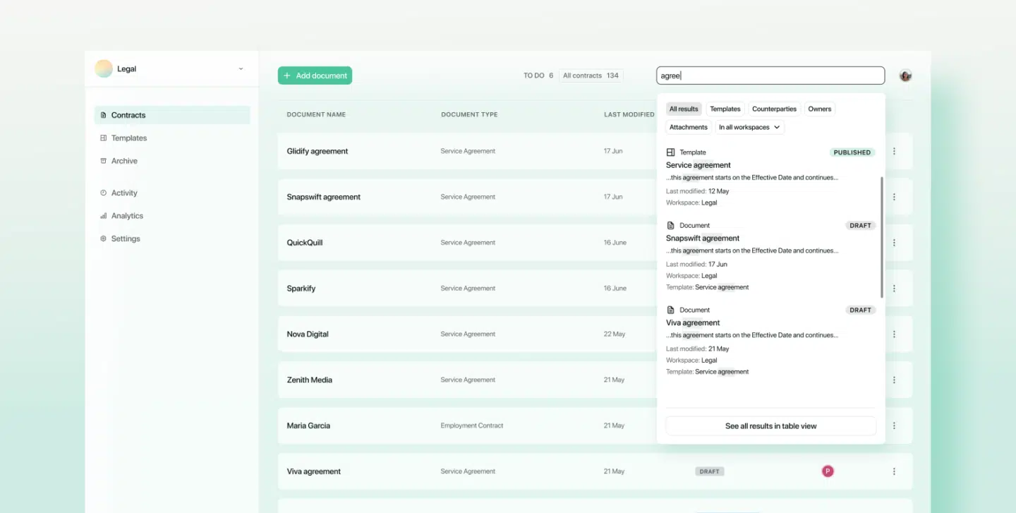 Juro dashboard
