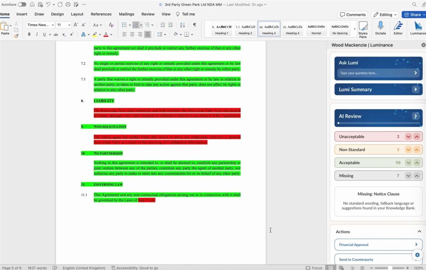 AI contract review tools: 7 platforms compared for 2026 6 Luminance can flag risk and key clauses in contracts that need attention