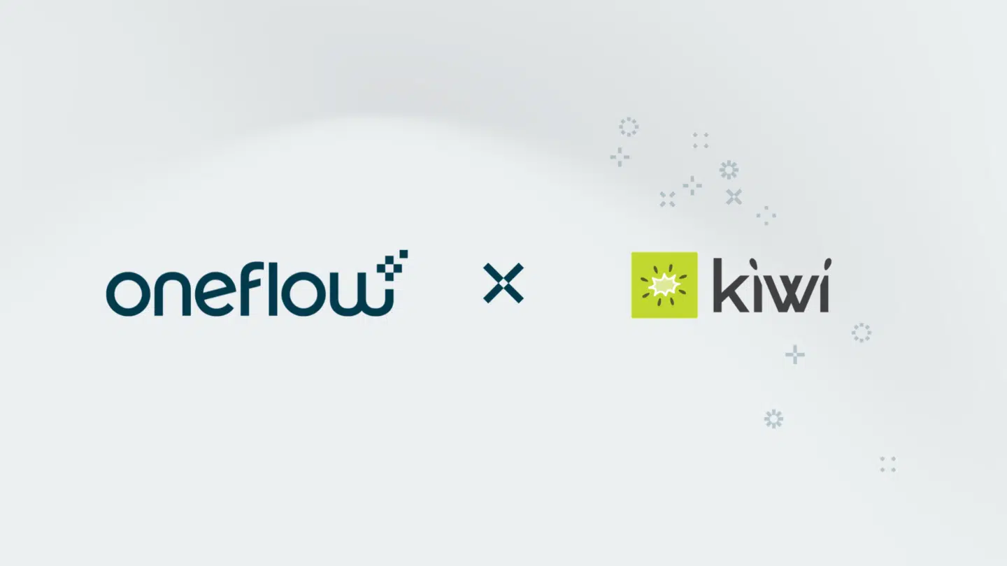 Oneflow and Kiwi partnership announcement