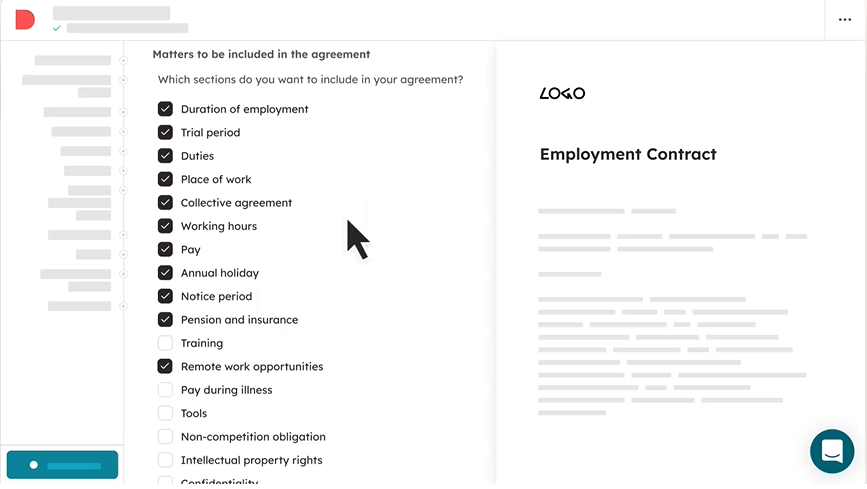 Docue helps with the entire contract lifecycle, like negotiating contracts and contract executions