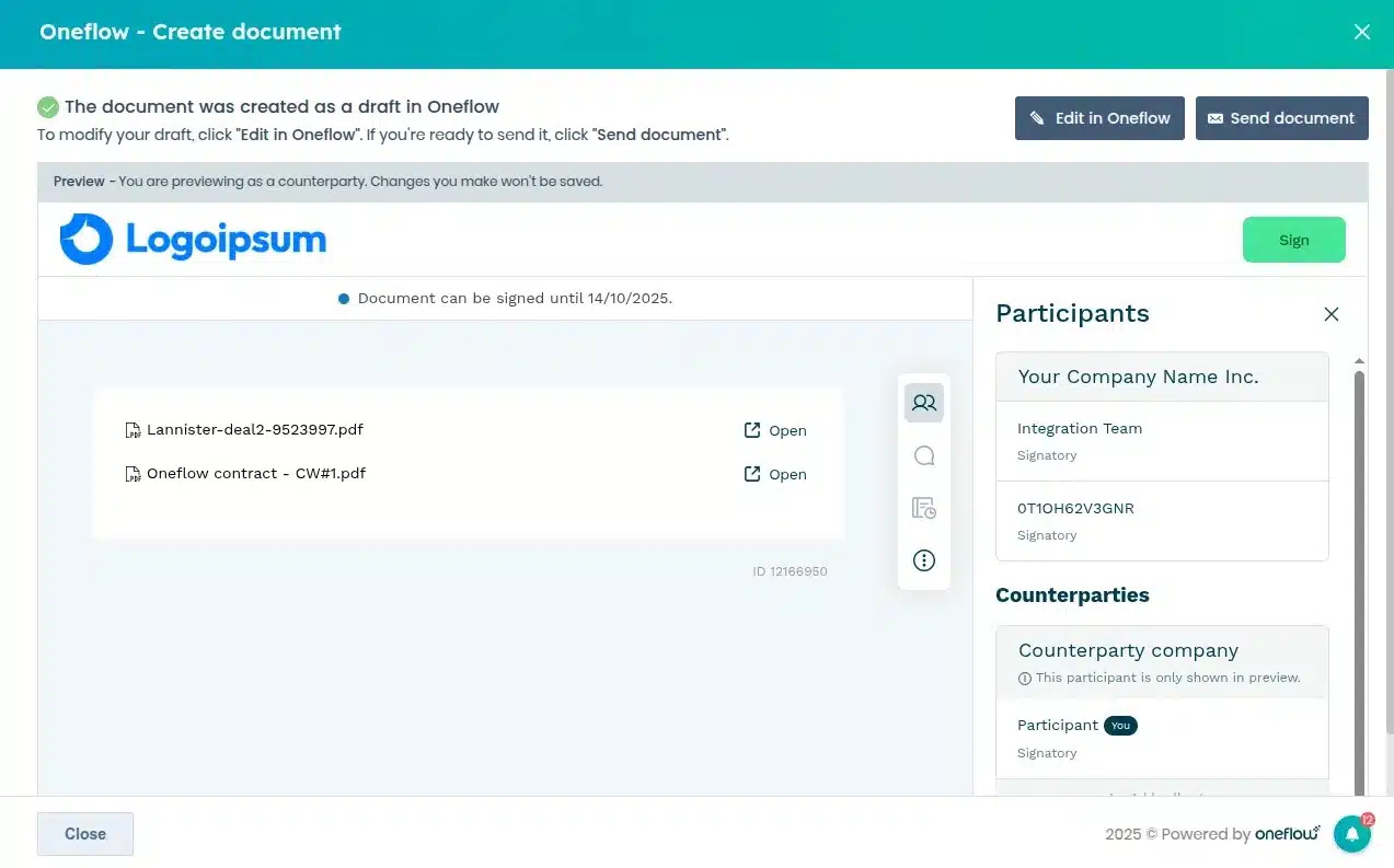 Contract management workflow stages and automation 1 Oneflow contract creation from CRM records with up-to-date information improves operational efficiency